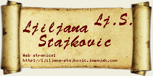 Ljiljana Stajković vizit kartica